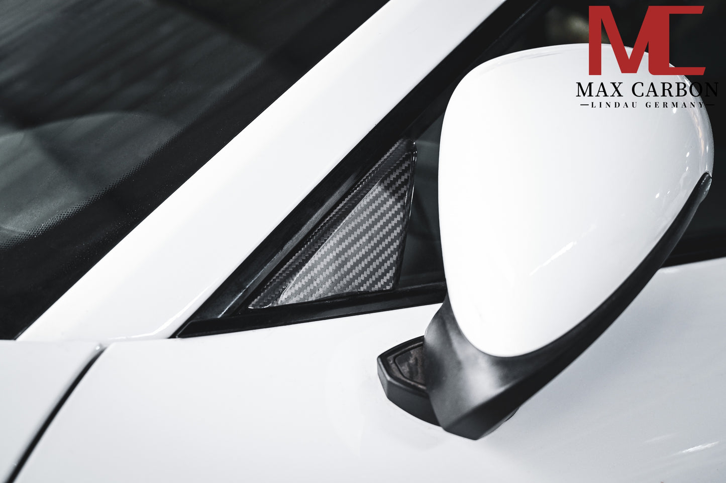 MAX CARBON Dry Carbon Performance Window Corner A Pillar Replacement for Porsche 911 991 981 982 Cayman Boxster 