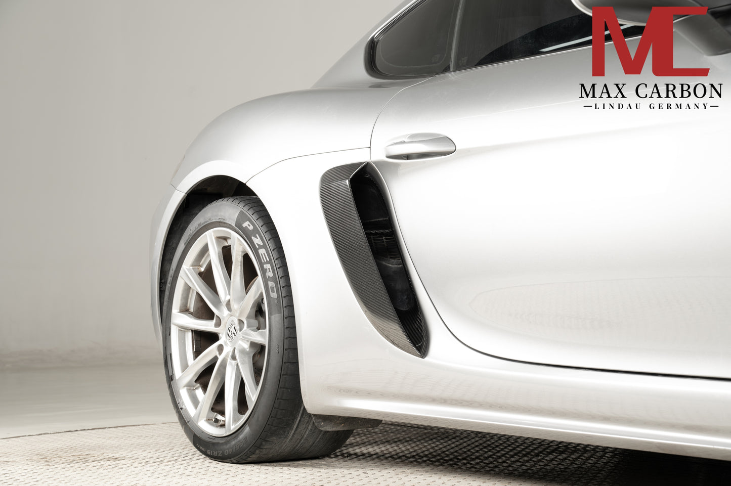MAX CARBON DRY Carbon air intakes side replacement suitable for Porsche 718 982 Cayman Boxster 