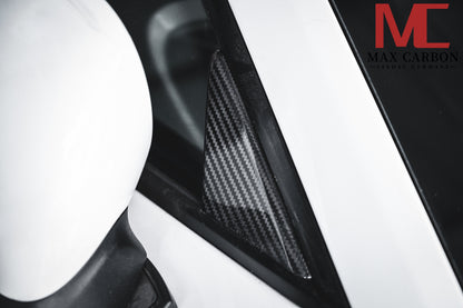 MAX CARBON Dry Carbon Performance Window Corner A Pillar Replacement for Porsche 911 991 981 982 Cayman Boxster 