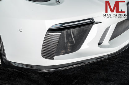 MAX CARBON Front Bumper LED Cover Replacement fits for Porsche 911 991.2 GT3 GT3RS