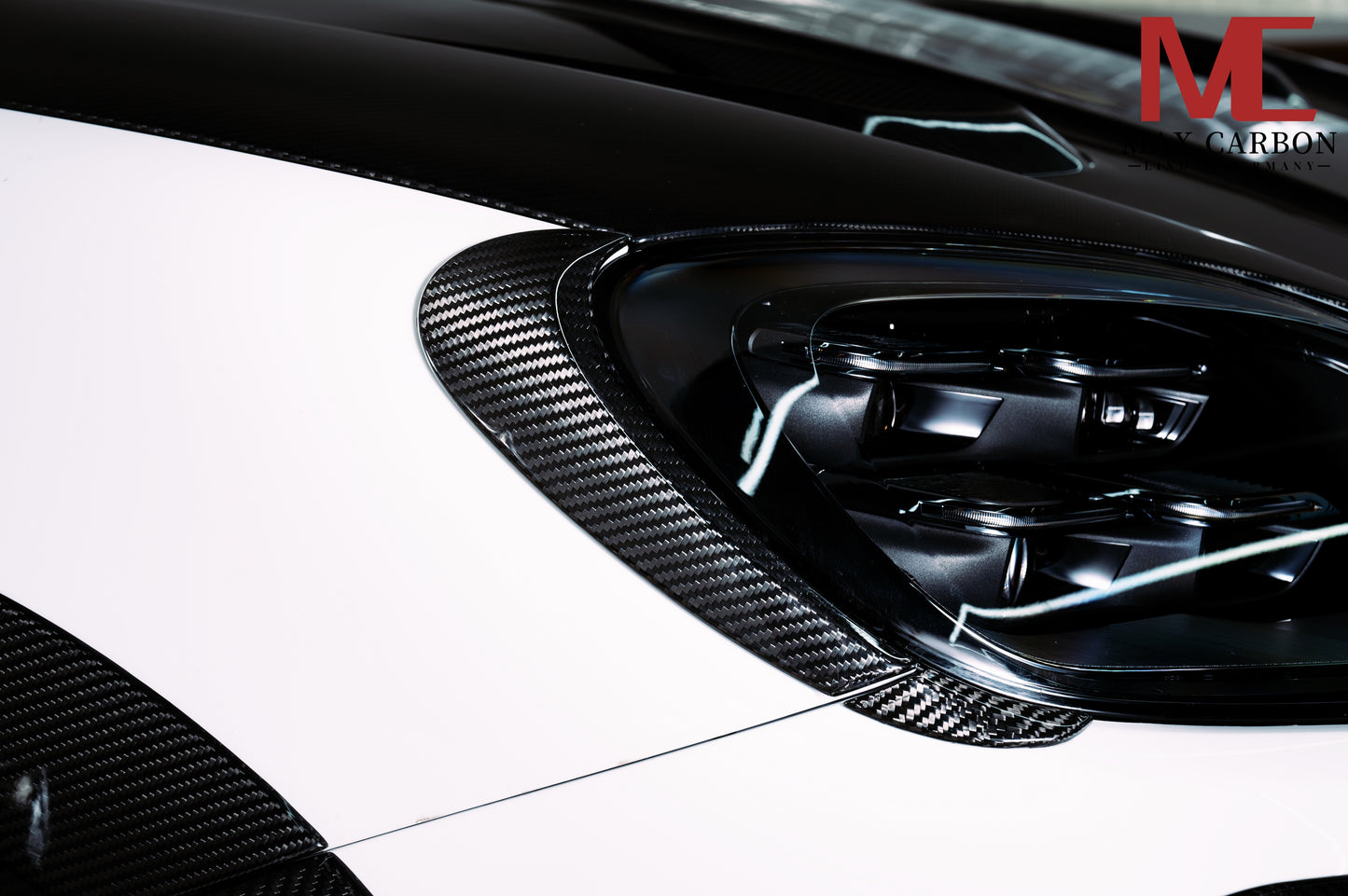 MAX CARBON DRY Carbon Front Covers Headlight Fender Covers for Porsche Cayenne S GTS 9YA .2