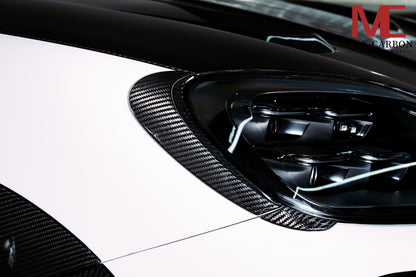 MAX CARBON DRY Carbon Front Covers Headlight Fender Covers for Porsche Cayenne S GTS 9YA .2