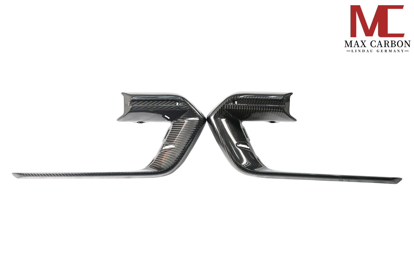 MAX CARBON DRY CARBON front lip corner LED covers replacement suitable for Porsche Panamera 971
