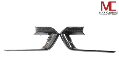 MAX CARBON DRY CARBON front lip corner LED covers replacement suitable for Porsche Panamera 971