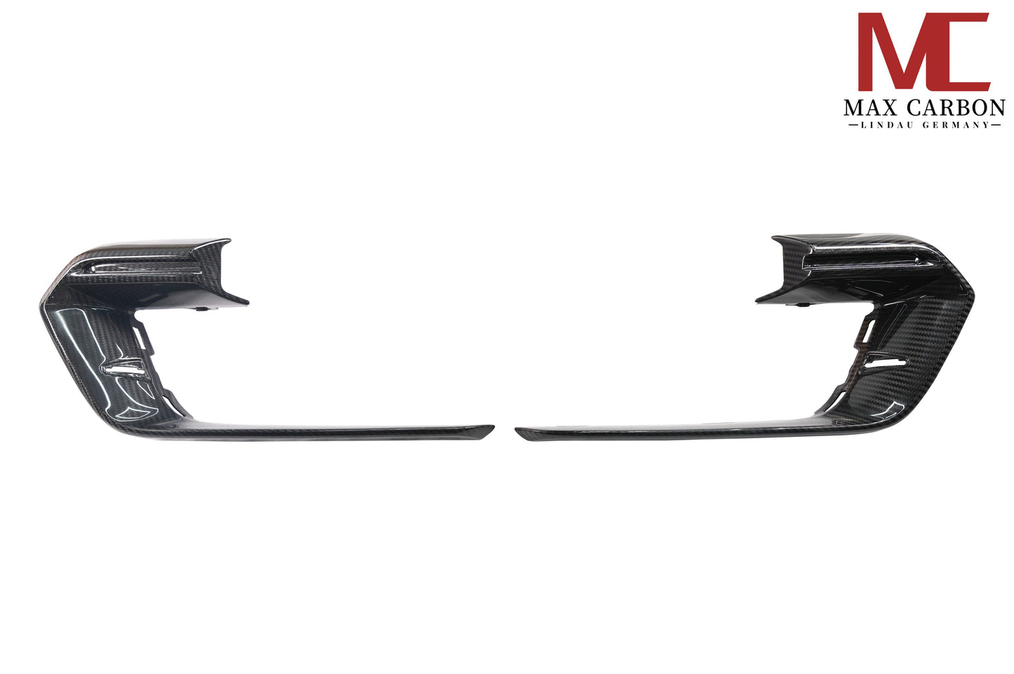 MAX CARBON DRY CARBON front lip corner LED covers replacement suitable for Porsche Panamera 971