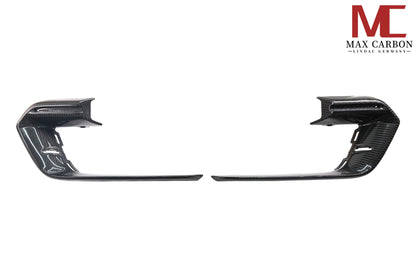MAX CARBON DRY CARBON front lip corner LED covers replacement suitable for Porsche Panamera 971