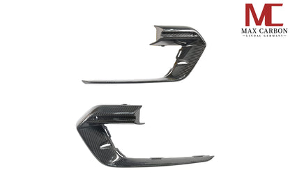 MAX CARBON DRY CARBON front lip corner LED covers replacement suitable for Porsche Panamera 971
