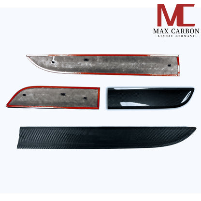 MAX CARBON Dry Carbon Door Trims Side Skirts Replacement for Porsche Macan 95B S GTS Turbo GT OEM Design 
