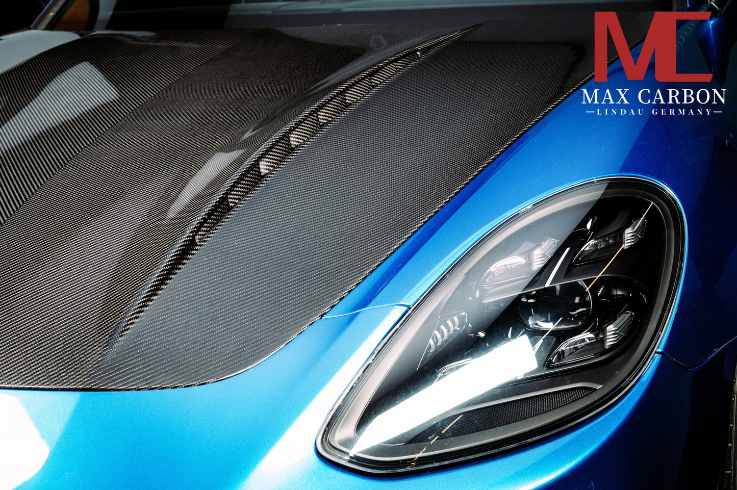 MAX CARBON DRY Carbon Hood Sport Look suitable for Porsche Panamera 971 