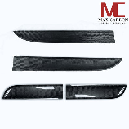 MAX CARBON Dry Carbon Door Trims Side Skirts Replacement for Porsche Macan 95B S GTS Turbo GT OEM Design 