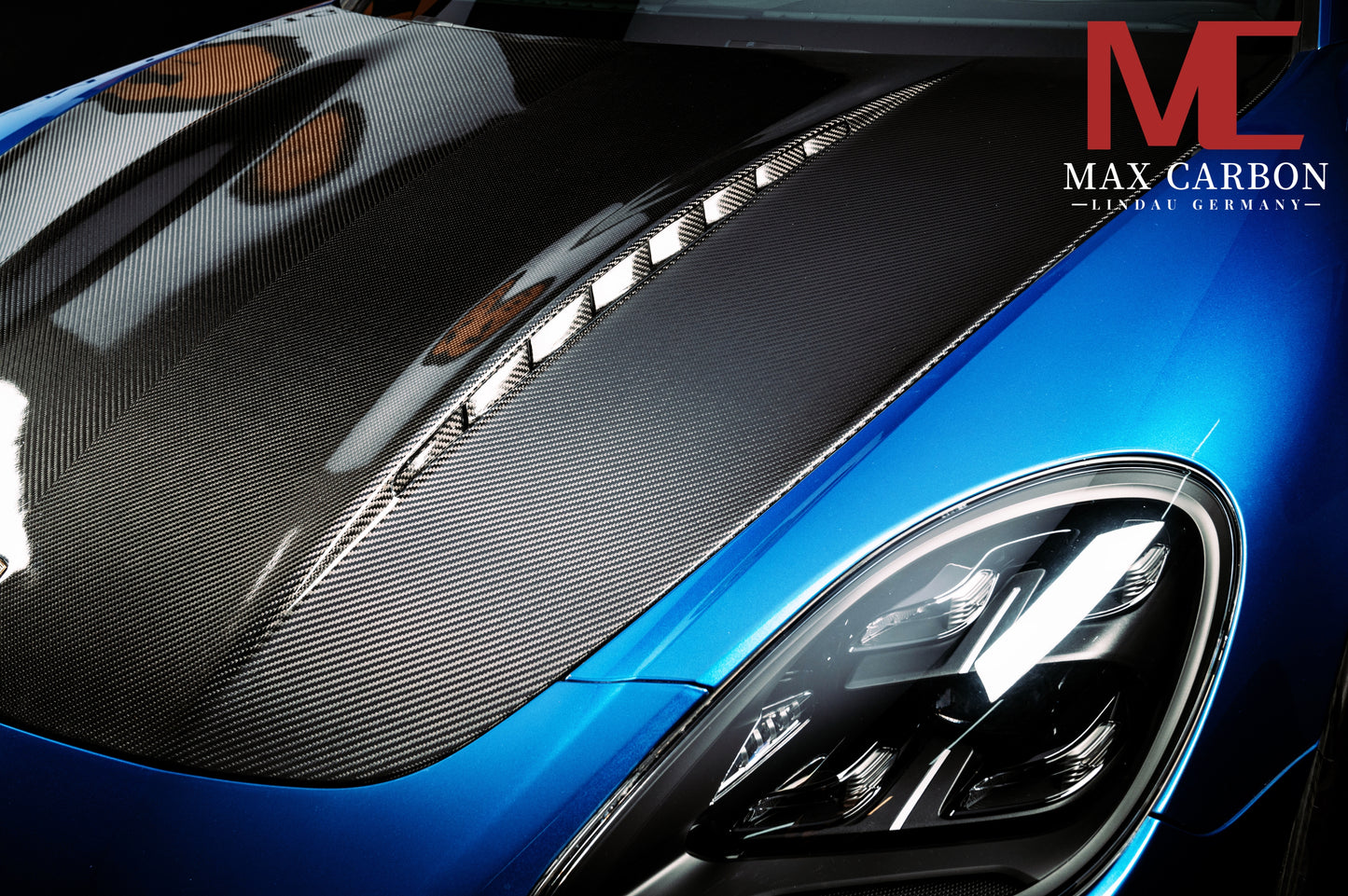 MAX CARBON DRY Carbon Hood Sport Look suitable for Porsche Panamera 971 
