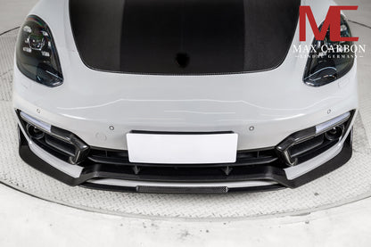 MAX CARBON DRY CARBON front lip corner LED covers replacement suitable for Porsche Panamera 971