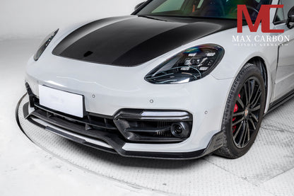 MAX CARBON DRY CARBON front lip corner LED covers replacement suitable for Porsche Panamera 971