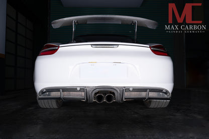 MAX CARBON DRY Carbon rear diffuser for Porsche 981 Cayman Boxster S GTS 3 years warranty 
