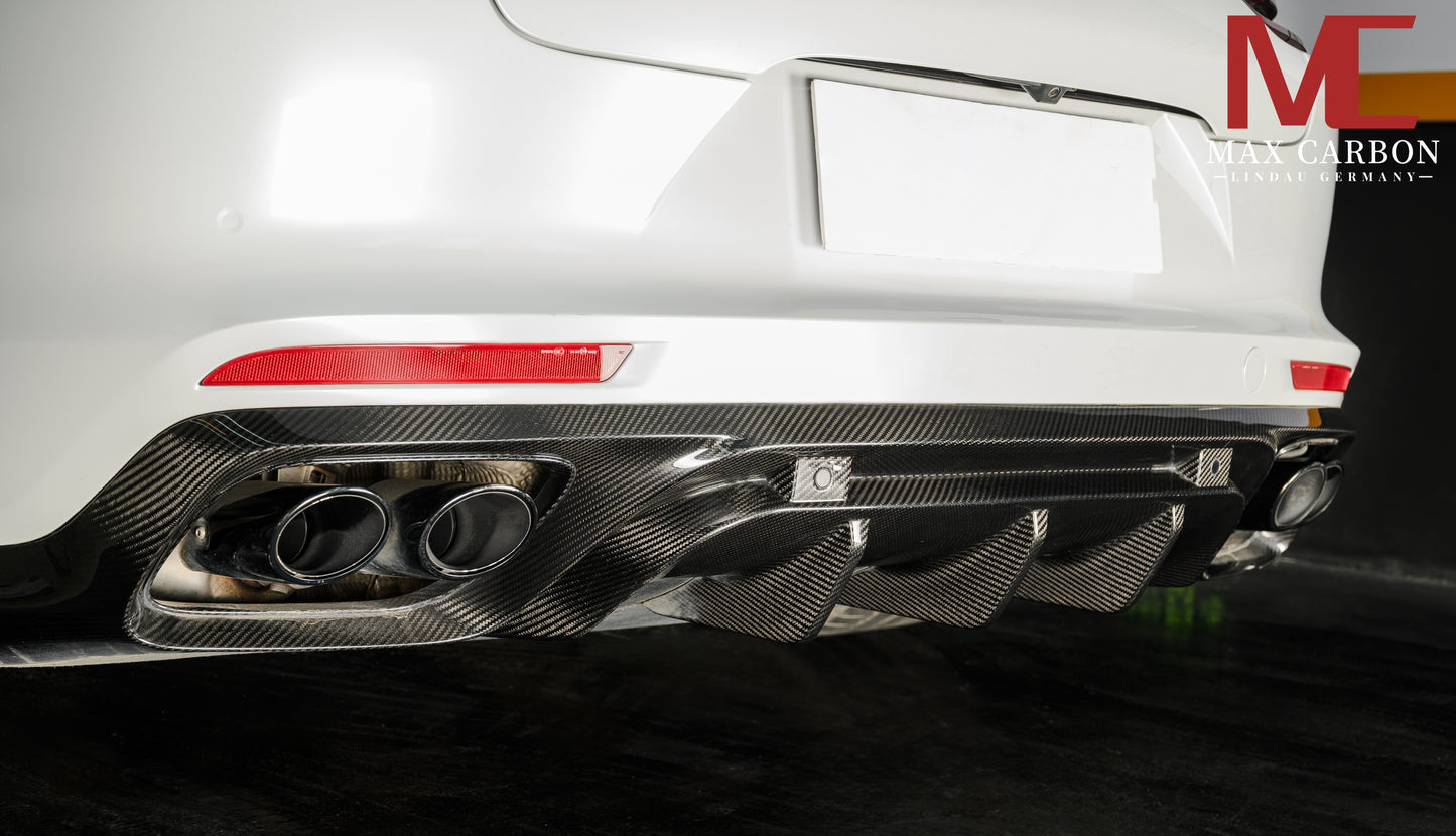 MAX CARBON DRY CARBON rear diffuser suitable for Porsche Panamera 971 971.1 971.2