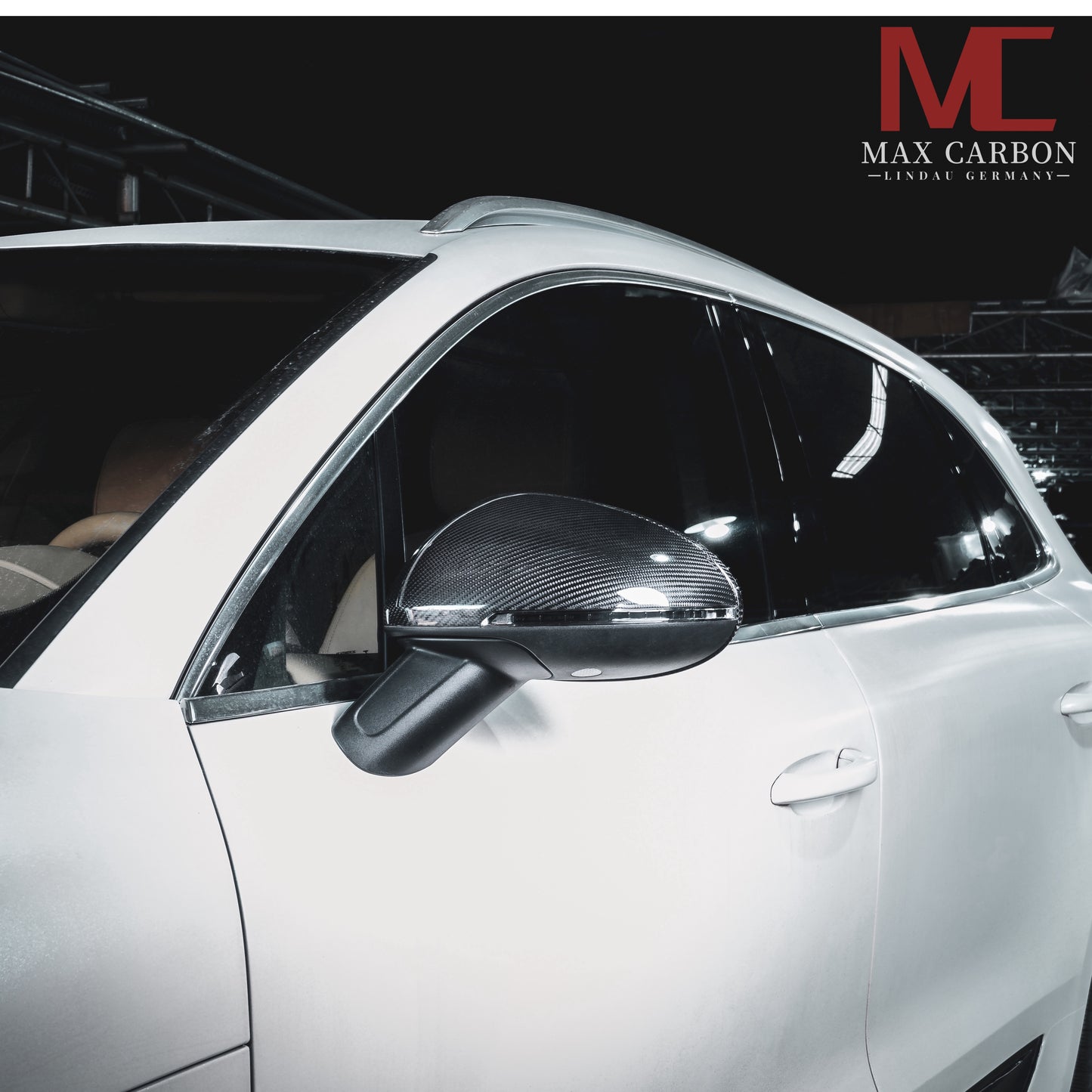 MC Performance MAX CARBON replacement mirror caps for Porsche Macan 95B GTS Turbo S