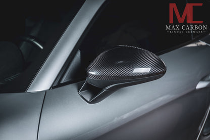 MAX CARBON Performance real dry carbon replacement mirror caps for Porsche 718 982 Boxster Cayman