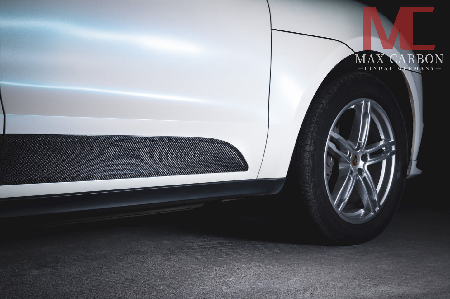 MAX CARBON Dry Carbon Door Trims Side Skirts Replacement for Porsche Macan 95B S GTS Turbo GT OEM Design 
