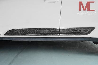 MAX CARBON Dry Carbon Door Strips Side Skirts Replacement for Porsche Macan 95B 95B.2 S Turbo GTS Model from 2018 to 2021 including 3 years warranty 