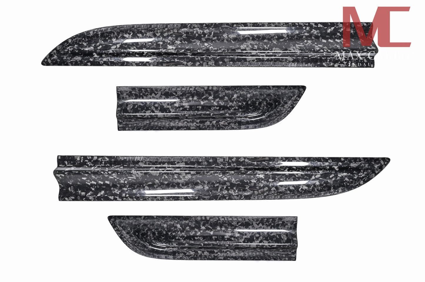 MAX CARBON Dry Carbon Door Strips Side Skirts Replacement for Porsche Macan 95B 95B.2 S Turbo GTS Model from 2018 to 2021 including 3 years warranty 