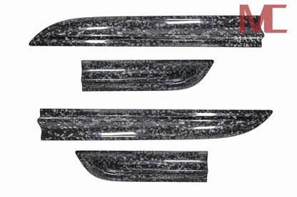 MAX CARBON Dry Carbon Door Strips Side Skirts Replacement for Porsche Macan 95B 95B.2 S Turbo GTS Model from 2018 to 2021 including 3 years warranty 