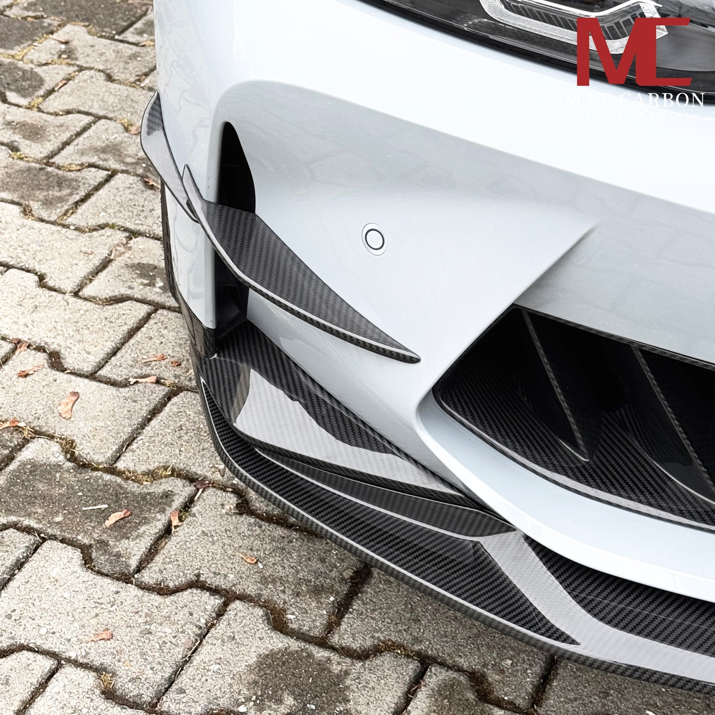 MAX CARBON Dry Carbon Prepreg Front Attachment Front Lip One Piece for BMW G80 G81 G82 G83 M3 M4
