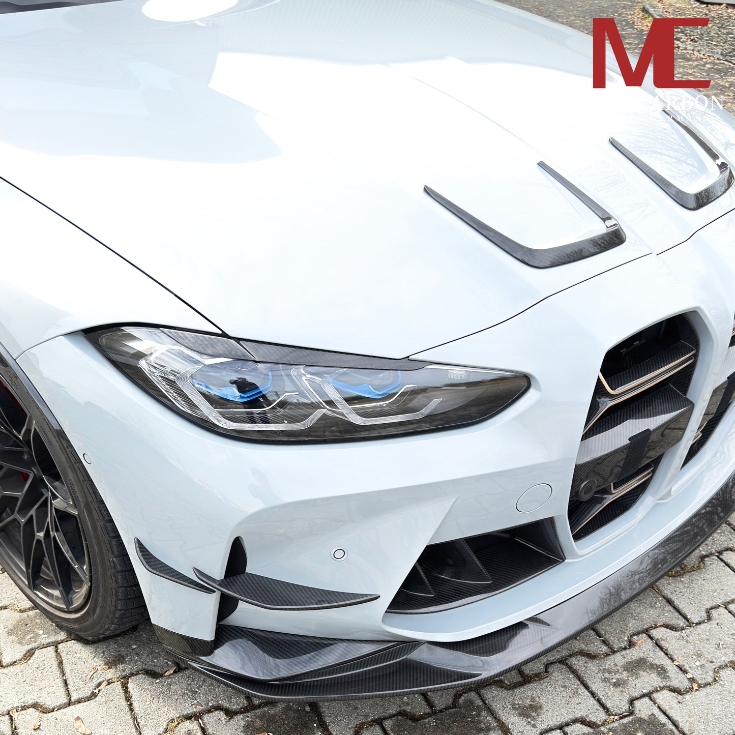 MAX CARBON Dry Carbon Prepreg Front Attachment Front Lip One Piece for BMW G80 G81 G82 G83 M3 M4