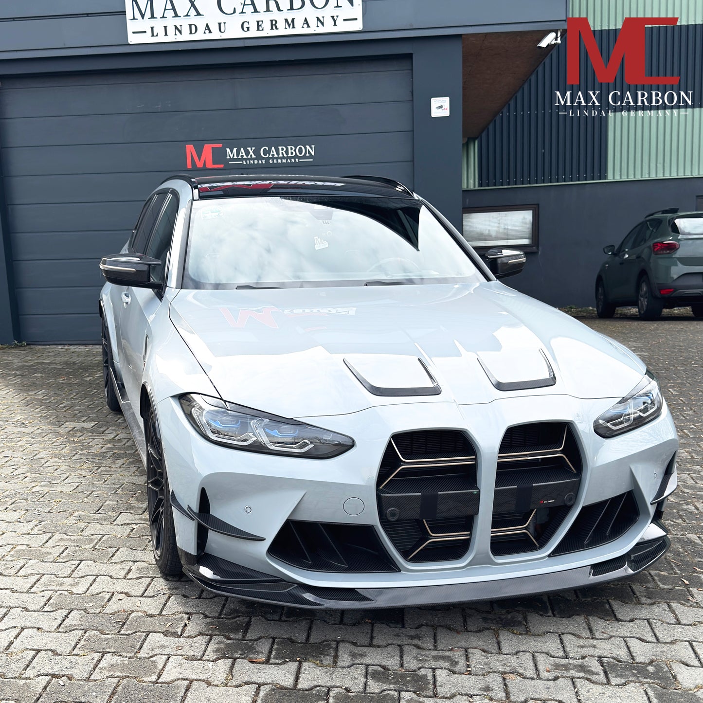 MAX CARBON Dry Carbon Prepreg Front Attachment Front Lip One Piece for BMW G80 G81 G82 G83 M3 M4