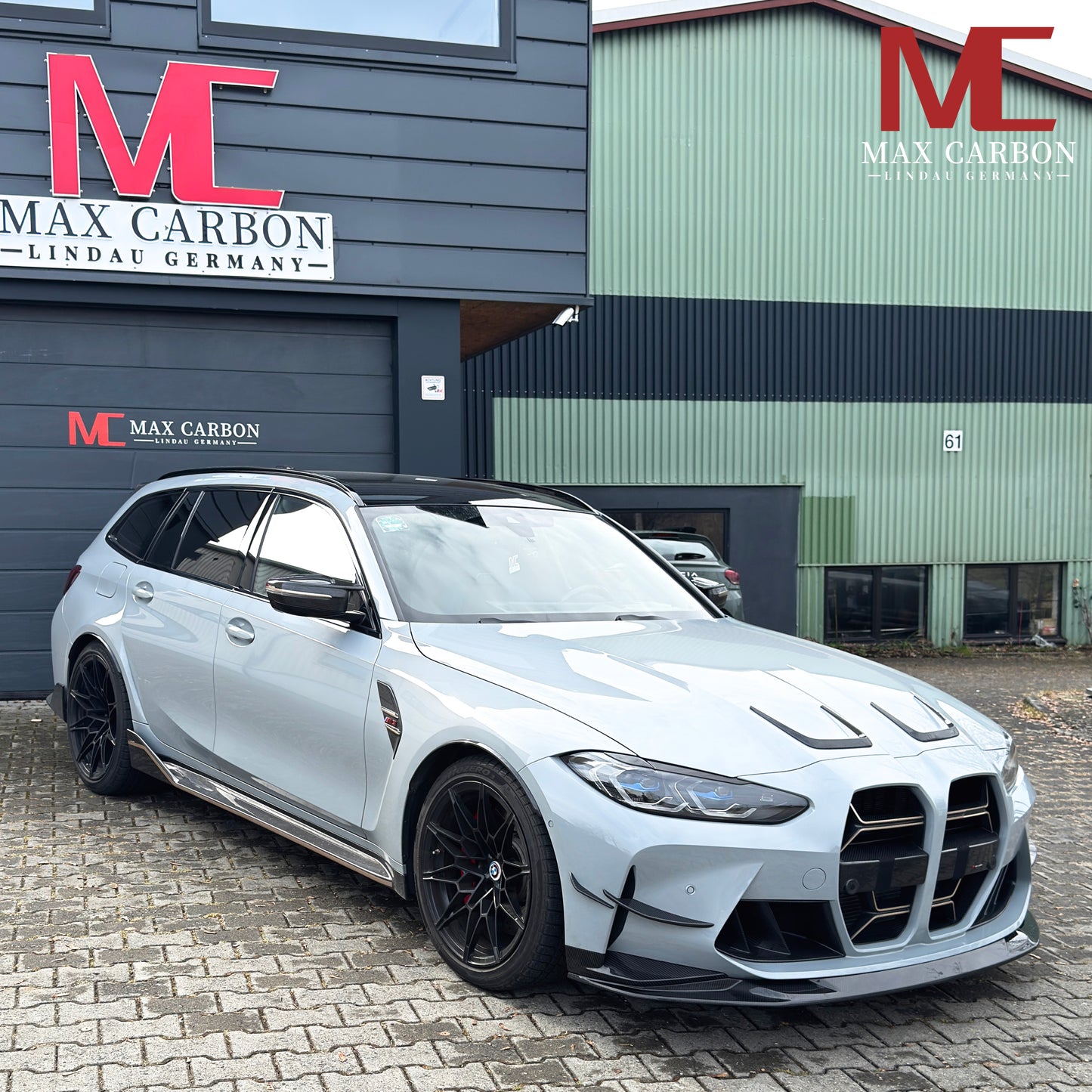 MAX CARBON Dry Carbon Prepreg Front Attachment Front Lip One Piece for BMW G80 G81 G82 G83 M3 M4