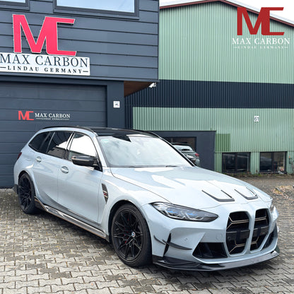 MAX CARBON Dry Carbon Prepreg Front Attachment Front Lip One Piece for BMW G80 G81 G82 G83 M3 M4