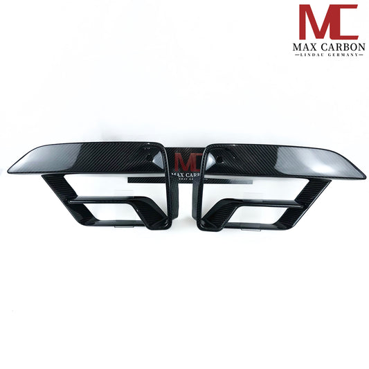 MAX CARBON Dry Carbon Front Air Intake Cover Attachment suitable for BMW M5 F90 LCI 
