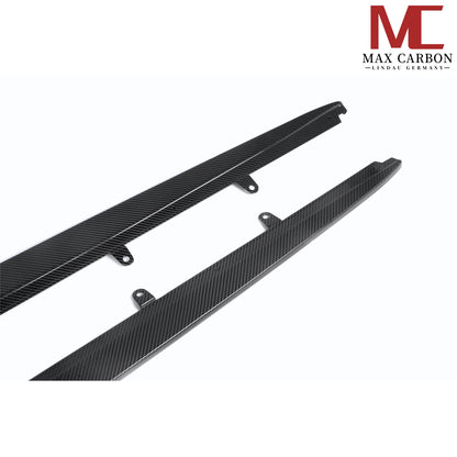 MAX CARBON Dry Carbon Prepreg Replacement Side Skirts Insert for BMW M5 F90 G30 5 Series