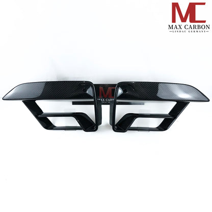 MAX CARBON Dry Carbon Front Air Intake Cover Attachment suitable for BMW M5 F90 LCI 