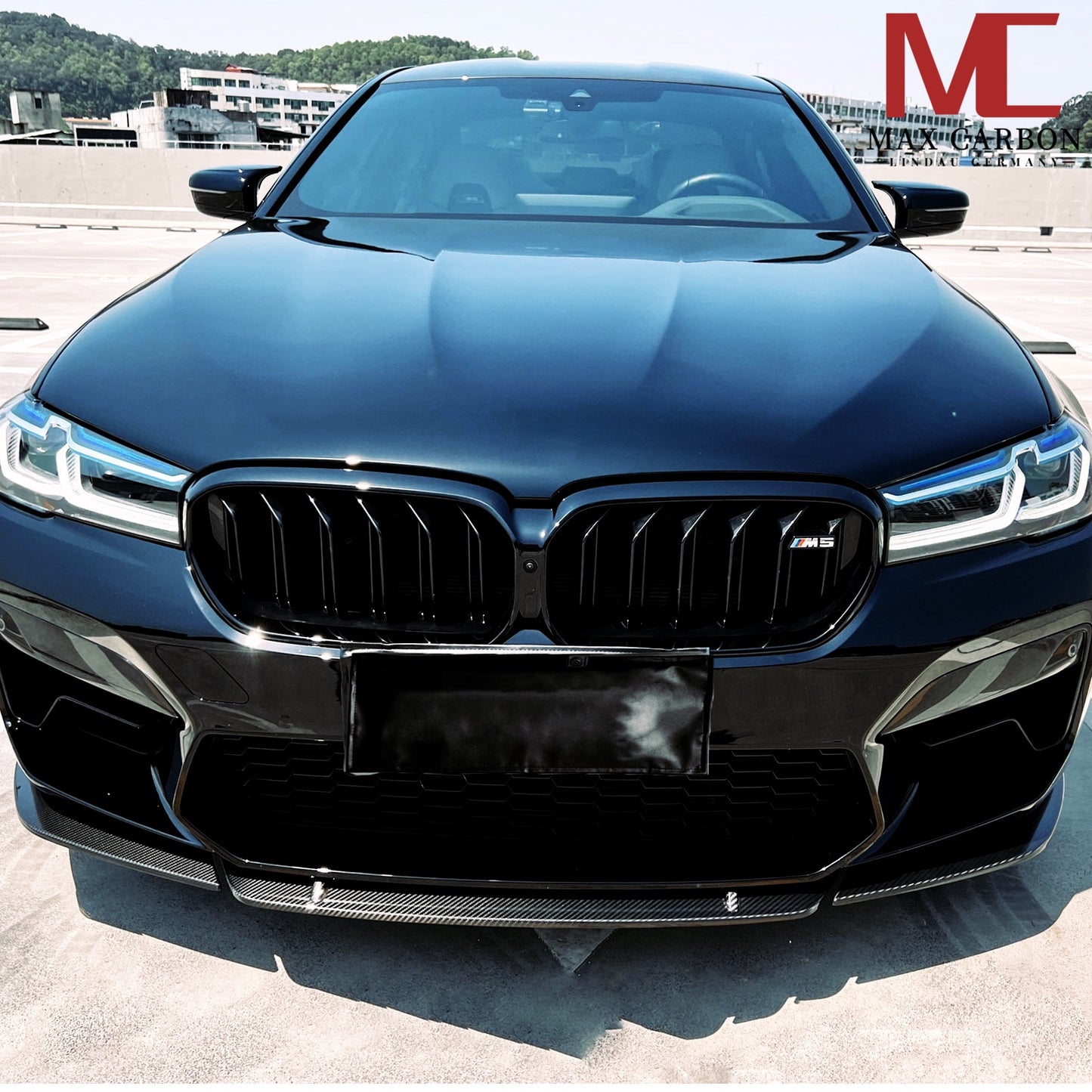MAX CARBON Dry Carbon sporty large front lip front spoiler suitable for BMW M5 F90 LCI