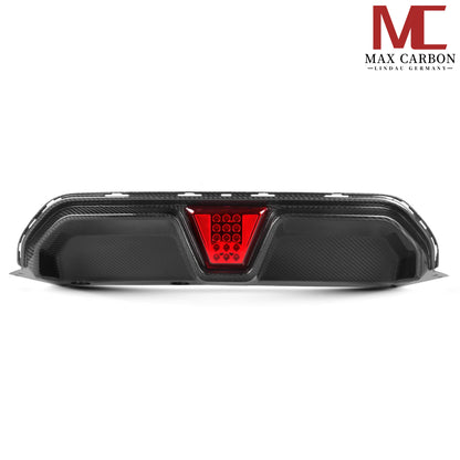 MAX CARBON Dry Carbon Diffuser Rear Diffuser suitable for BMW M5 F90 incl. LCI and CS with LED 