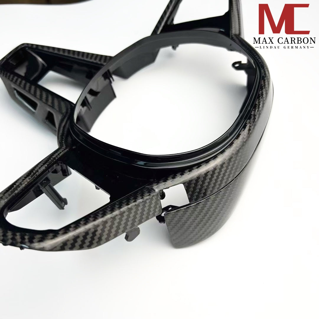 MAX CARBON Dry Carbon Prepreg Steering Wheel Upper Cover Clasp Replacement for BMW M2 G87 M3 G80 G81 M4 G82 G83 M5 F90 M8 F92 F93 F91 X3M F97 X4M F98 X5M F95 X6M F96 XM 