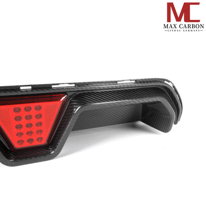 MAX CARBON Dry Carbon Diffuser Rear Diffuser suitable for BMW M5 F90 incl. LCI and CS with LED 