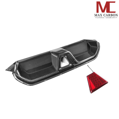 MAX CARBON Dry Carbon Diffuser Rear Diffuser suitable for BMW M5 F90 incl. LCI and CS with LED 