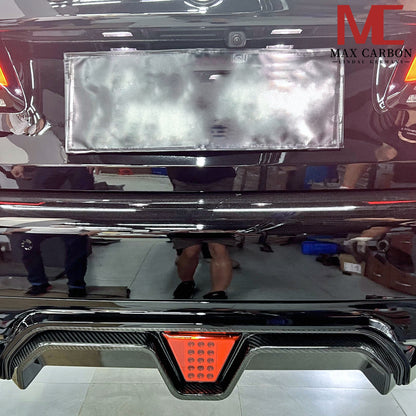 MAX CARBON Dry Carbon Diffuser Rear Diffuser suitable for BMW M5 F90 incl. LCI and CS with LED 