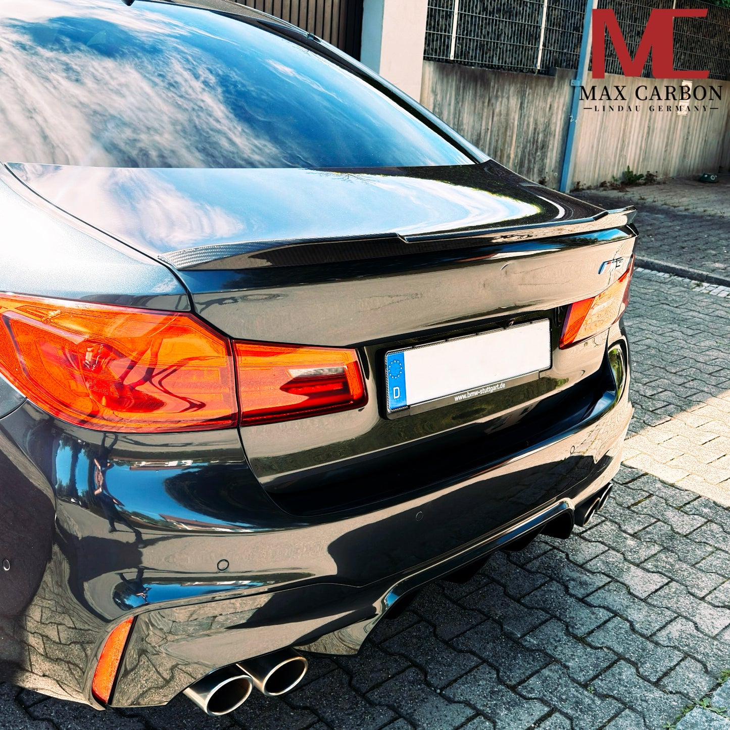 MAX CARBON Dry Carbon Rear Spoiler Lip Rear Spoiler suitable for BMW M5 F90 incl. CS G30 LCI 