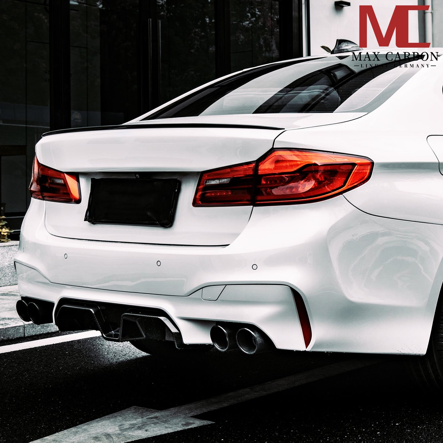 MAX CARBON Dry Carbon Rear Spoiler Lip Rear Spoiler suitable for BMW M5 F90 incl. CS G30 LCI 