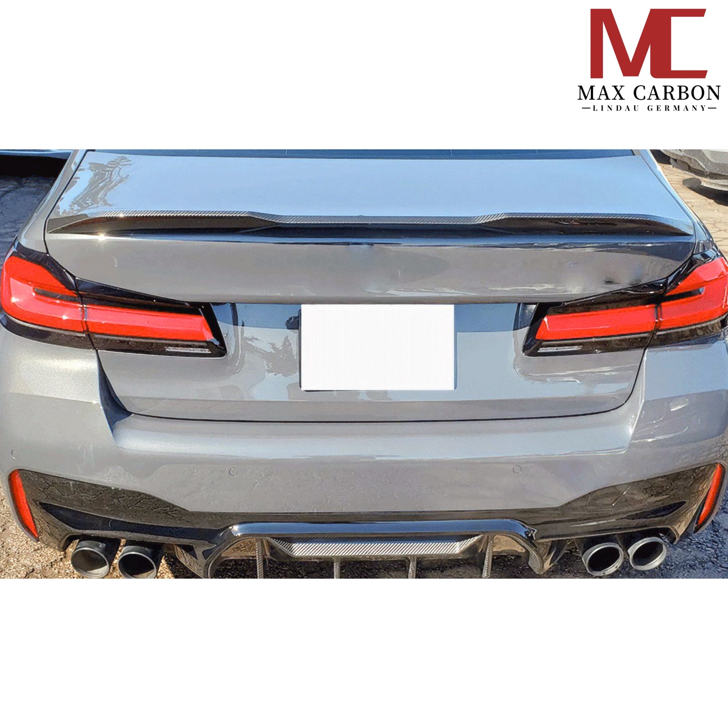 MAX CARBON Dry Carbon Rear Spoiler Lip Rear Spoiler suitable for BMW 5 Series G30 M5 F90 incl. LCI and CS 