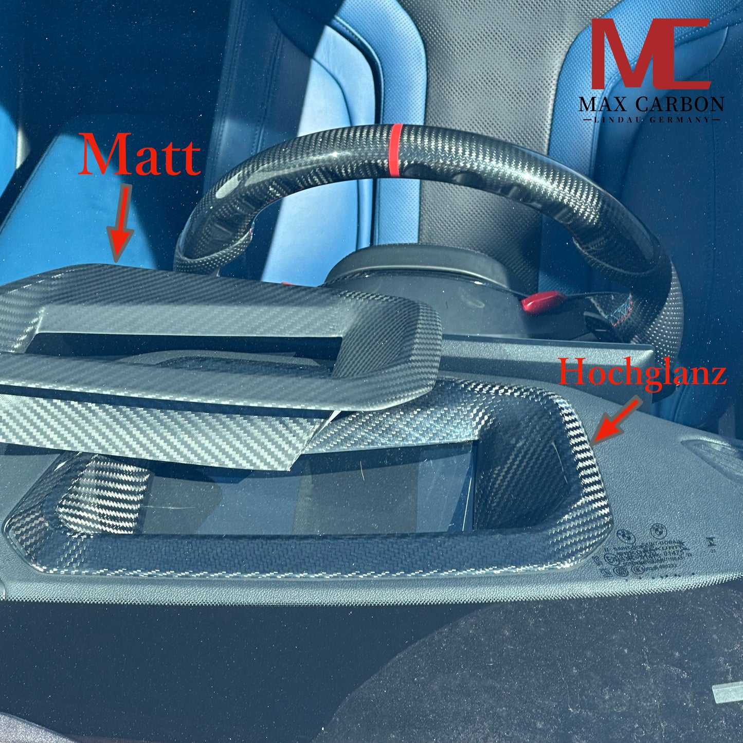 MAX CARBON MATT Carbon HUD Interior Cover suitable for BMW G87 G80 G81 G82 G83 M3 M4 M2 
