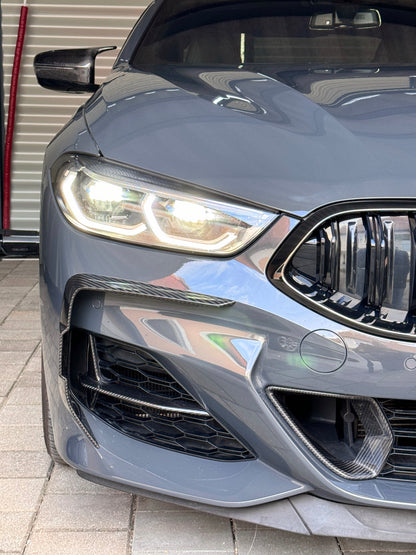 MAX CARBON Performance Real DRY CARBON PrePreg Front Lip Flick for BMW G14 G15 G16 M850