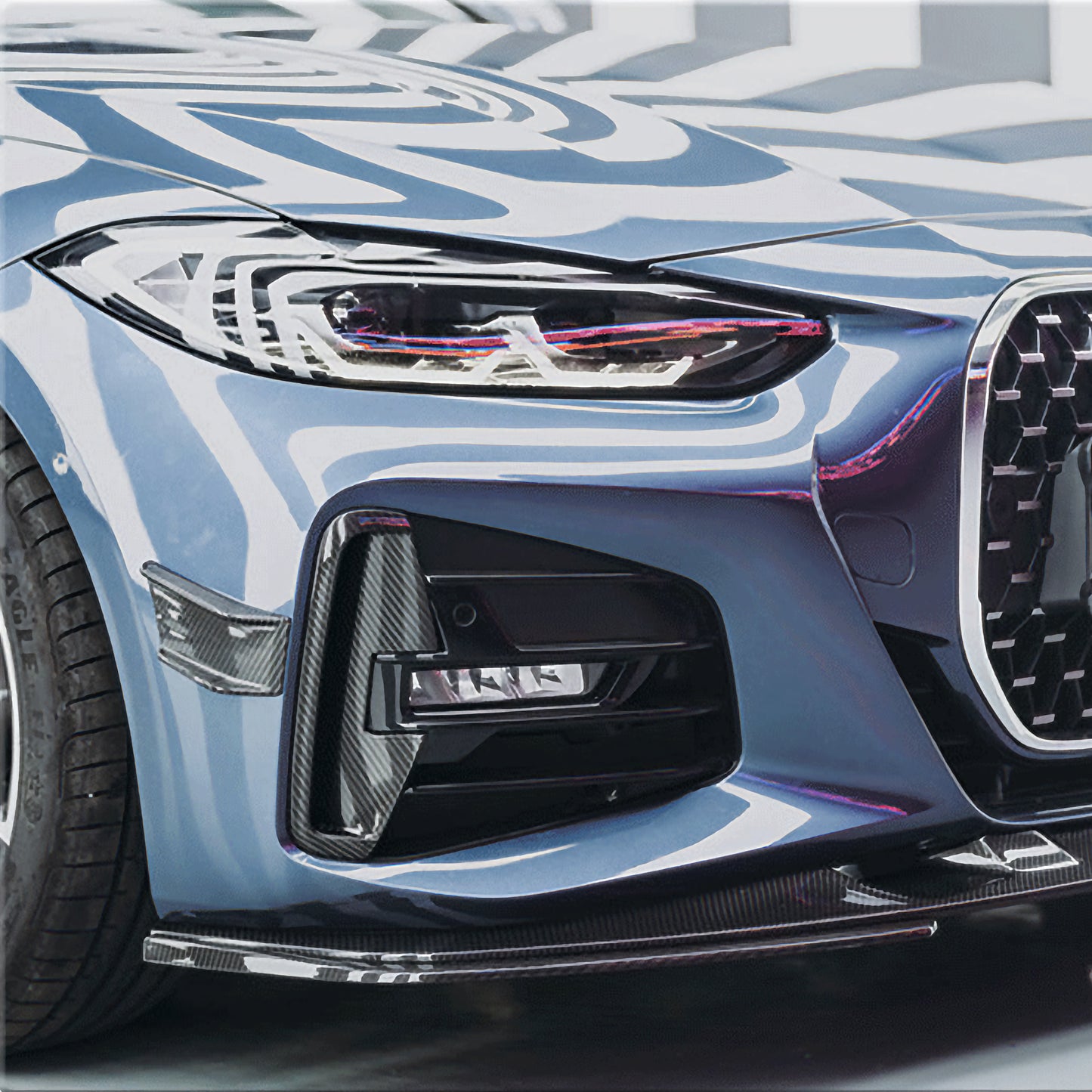 MAX CARBON Performance Front Flaps Performance corner front lip for BMW G22 G23 G26