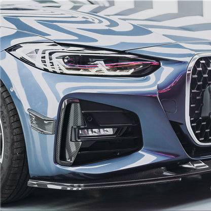 MAX CARBON Performance Front Flaps Performance corner front lip for BMW G22 G23 G26